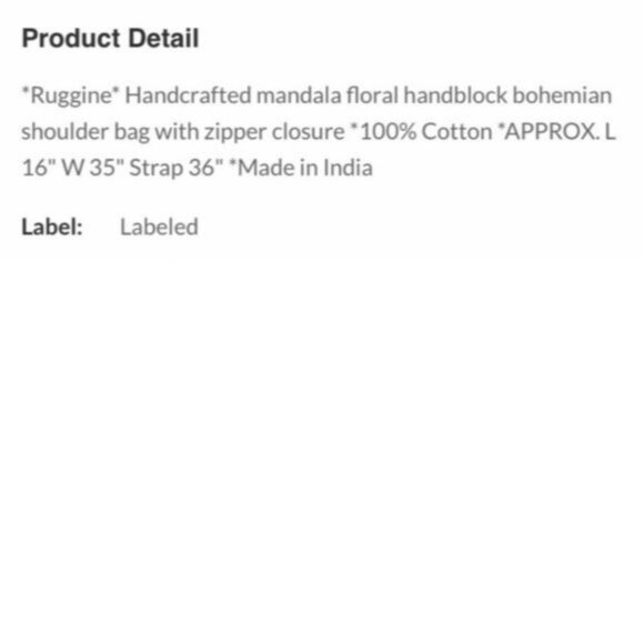 Ruggine "Piece of my Heart" Mandala Boho Bag - Picture 8 of 10